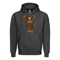 Charcoal Heather Crawfish Zipper Hoodie - FaDigitalArtStudio