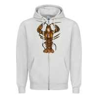 Dove Grey Crawfish Zipper Hoodie - FaDigitalArtStudio