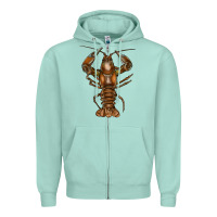 Seafoam Crawfish Zipper Hoodie - FaDigitalArtStudio