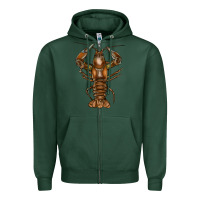 Sports Green Crawfish Zipper Hoodie - FaDigitalArtStudio