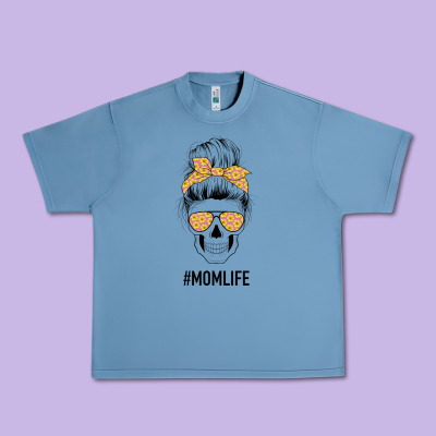 Yellow Flower On Pink Background Mom Skull Urban Heavy Tee Designed By Bettercallsaul