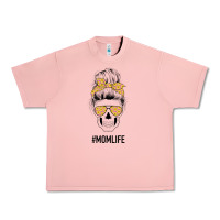 Salmon Yellow Flower on Pink Background Mom Skull Urban Heavy Tee - Bettercallsaul
