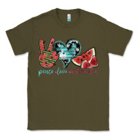 Army Green peace love watermelon Classic Tee - SublimationCraftShop
