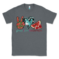 Charcoal Heather peace love watermelon Classic Tee - SublimationCraftShop