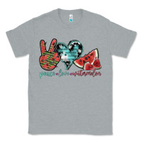 Heather Grey peace love watermelon Classic Tee - SublimationCraftShop