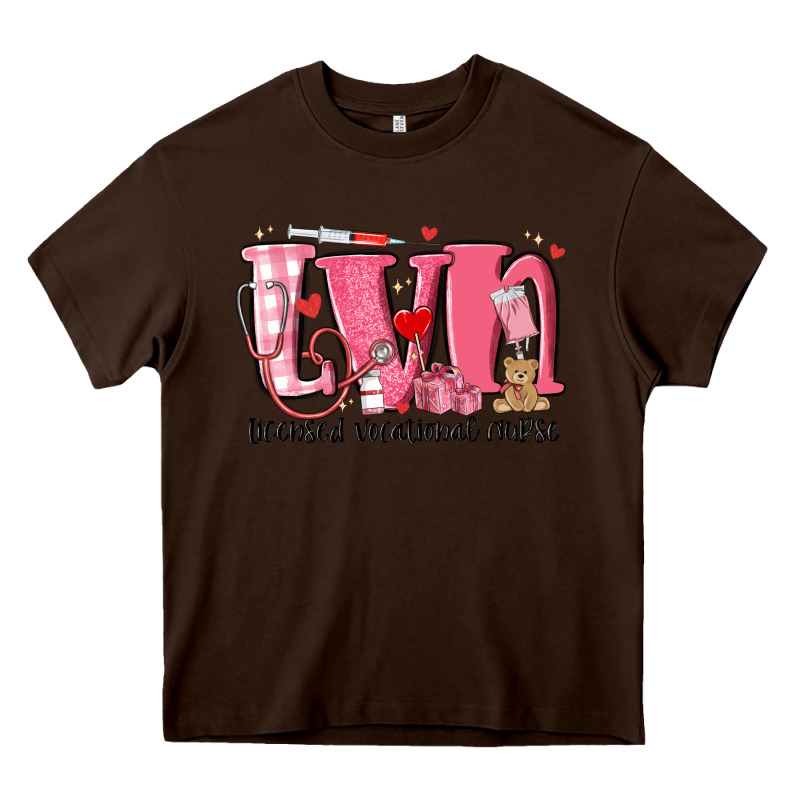 Lvn Licensed Vocational Nurse Valentine's Day Heavy Core Tee by MaliasSmallBusiness | Teevron