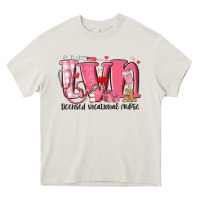 Cream lvn licensed vocational nurse valentine's day Heavy Core Tee - MaliasSmallBusiness