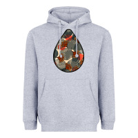Heather Grey african fabric pattern teardrop earrings Heavyweight Hoodie - BundleAndBundleShop