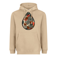 Mushroom african fabric pattern teardrop earrings Heavyweight Hoodie - BundleAndBundleShop