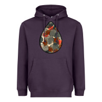 Plum african fabric pattern teardrop earrings Heavyweight Hoodie - BundleAndBundleShop