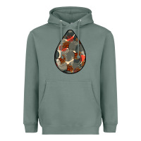 Sage african fabric pattern teardrop earrings Heavyweight Hoodie - BundleAndBundleShop