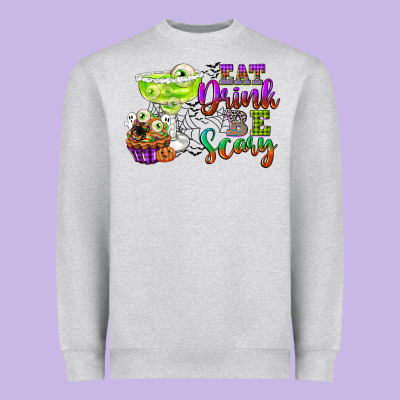 Eat Drink And Be Scary Heavyweight Sweatshirt Designed By Cowgirlartshop
