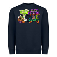 Navy eat drink and be scary Heavyweight Sweatshirt - CowGirlArtShop