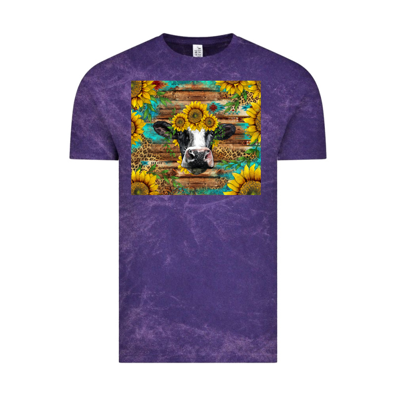 Holstein Cow With Sunflowers Vintage Tee by BarkalooDesign | Teevron