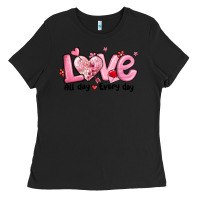 Black love all day every day Ladies Tee - MaliasSmallBusiness