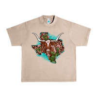 French Oak texas longhorn texas map Urban Heavy Tee - JahusDesignShop