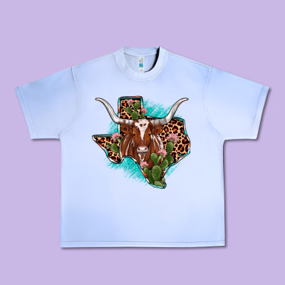Texas Longhorn Texas Map Urban Heavy Tee Designed By Jahusdesignshop