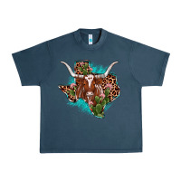 Midnight Navy texas longhorn texas map Urban Heavy Tee - JahusDesignShop