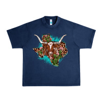 Navy texas longhorn texas map Urban Heavy Tee - JahusDesignShop