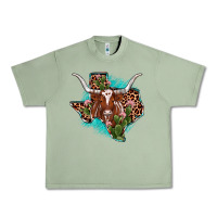 Oil Green texas longhorn texas map Urban Heavy Tee - JahusDesignShop