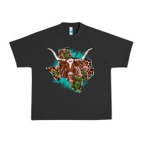 Pigment Black texas longhorn texas map Urban Heavy Tee - JahusDesignShop