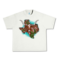 Pistachio texas longhorn texas map Urban Heavy Tee - JahusDesignShop