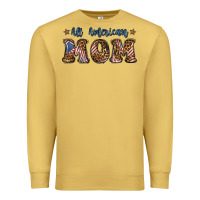 Antique Gold all american mom Premium Sweatshirt - BundleAndBundleShop