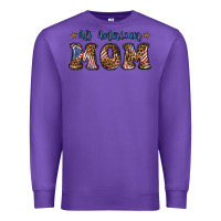 Purple all american mom Premium Sweatshirt - BundleAndBundleShop