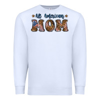 White all american mom Premium Sweatshirt - BundleAndBundleShop