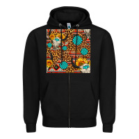 Black western aztec bull skull seamless pattern Zipper Hoodie - FaDigitalArtStudio
