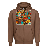 Chestnut western aztec bull skull seamless pattern Zipper Hoodie - FaDigitalArtStudio