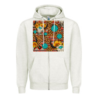 Western Aztec Bull Skull Seamless Pattern Zipper Hoodie | Teevron