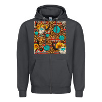 Smoke western aztec bull skull seamless pattern Zipper Hoodie - FaDigitalArtStudio