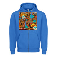 True Royal western aztec bull skull seamless pattern Zipper Hoodie - FaDigitalArtStudio