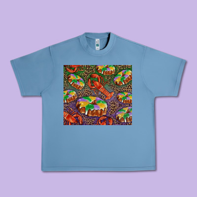 Mardi Gras King Cake And Crawfish Urban Heavy Tee Designed By Ranaportraitstore