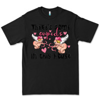 Black there's some cupid's in this house Premium Tee - MaliasSmallBusiness