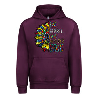 Mauve Wine autism sunflower Urban Hoodie - CowhideDigitalArt