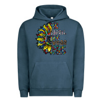 Pigment Midnight Navy autism sunflower Urban Hoodie - CowhideDigitalArt