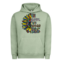 Pigment Oil Green autism sunflower Urban Hoodie - CowhideDigitalArt