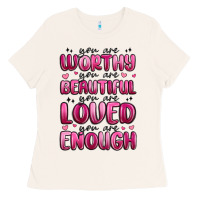 Bone you are worthy you are beautiful Ladies Tee - MaliasSmallBusiness