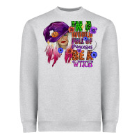Heather Grey in a world full of princesses be a witch Heavyweight Sweatshirt - CowGirlArtShop