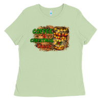 Matcha coffee and christmas cheer Ladies Tee - RanaPortraitStore