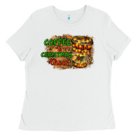 White coffee and christmas cheer Ladies Tee - RanaPortraitStore