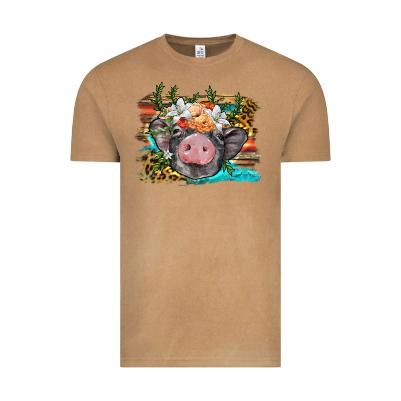 Baby Pig With Floral And Western Background Vintage Tee by BarkalooDesign | Teevron