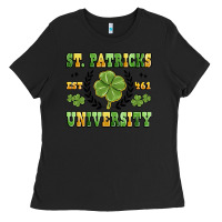 Black st. patricks university Ladies Tee - MaliasSmallBusiness