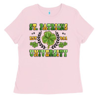 Bubblegum Pink st. patricks university Ladies Tee - MaliasSmallBusiness