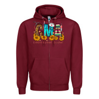 Burgundy CMA Certified Medical Assistant Zipper Hoodie - FaDigitalArtStudio