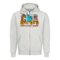 Dove Grey CMA Certified Medical Assistant Zipper Hoodie - FaDigitalArtStudio