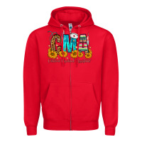Red CMA Certified Medical Assistant Zipper Hoodie - FaDigitalArtStudio