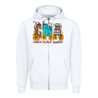 White CMA Certified Medical Assistant Zipper Hoodie - FaDigitalArtStudio
